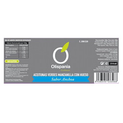 ACEITUNAS MANZANILLA S/ANCHOA 200/220 TARRO 300gr